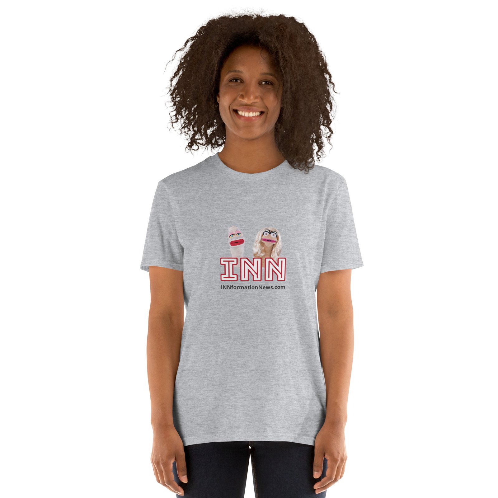 INN 'Brian & Sandy - WHITE Logo' Unisex T-Shirt - Image 6