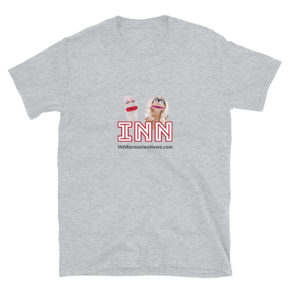 INN 'Brian & Sandy - WHITE Logo' Unisex T-Shirt - Image 7