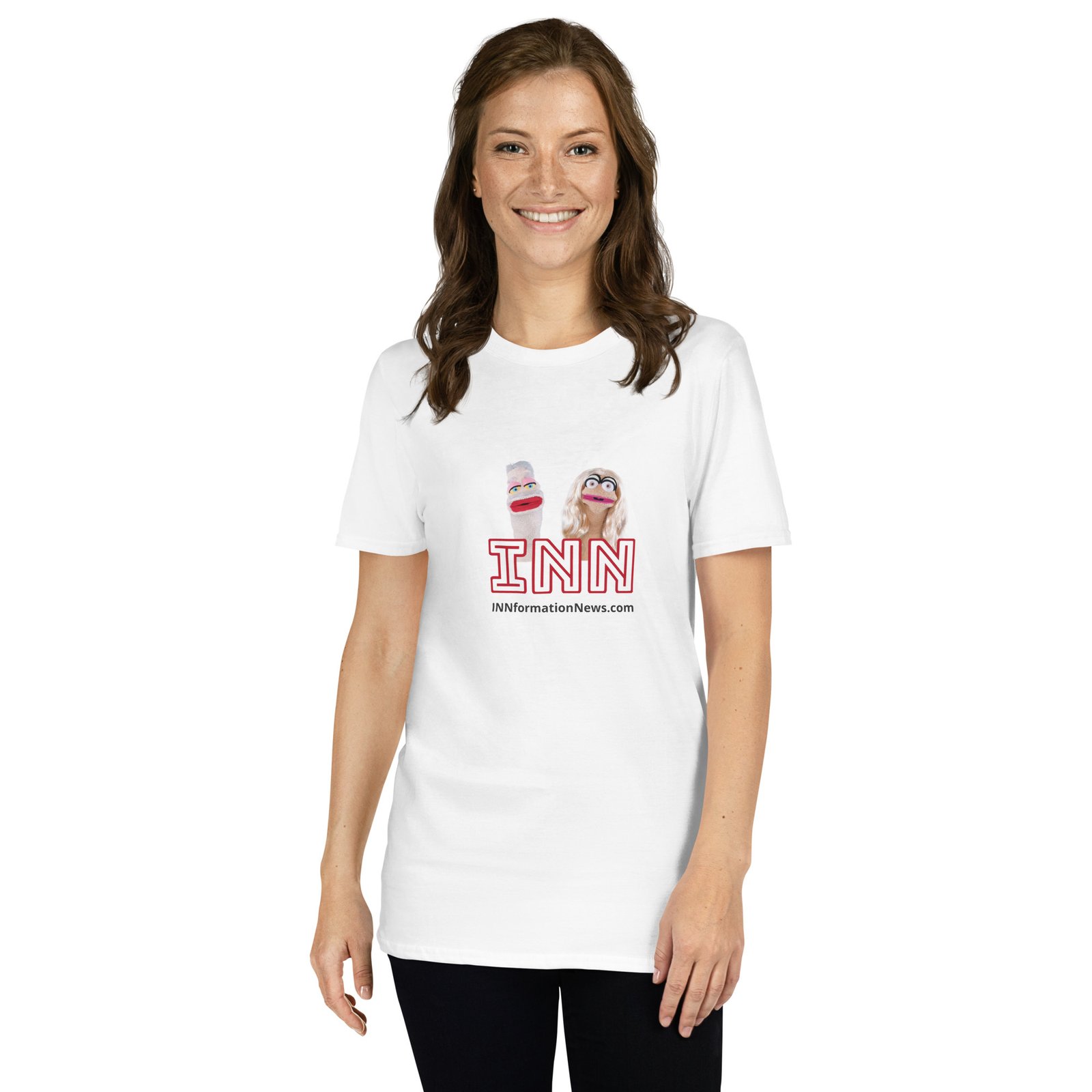 INN 'Brian & Sandy - WHITE Logo' Unisex T-Shirt - Image 2