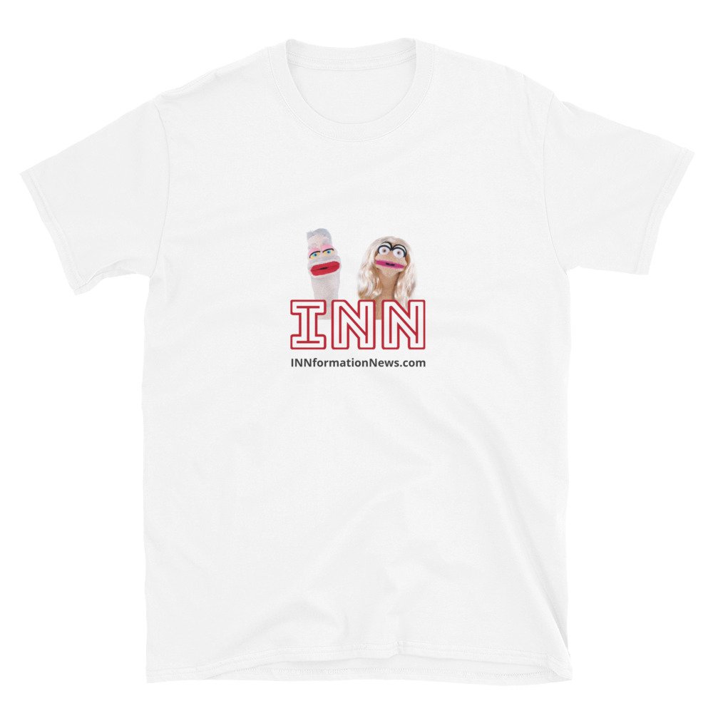 INN 'Brian & Sandy - WHITE Logo' Unisex T-Shirt - Image 4