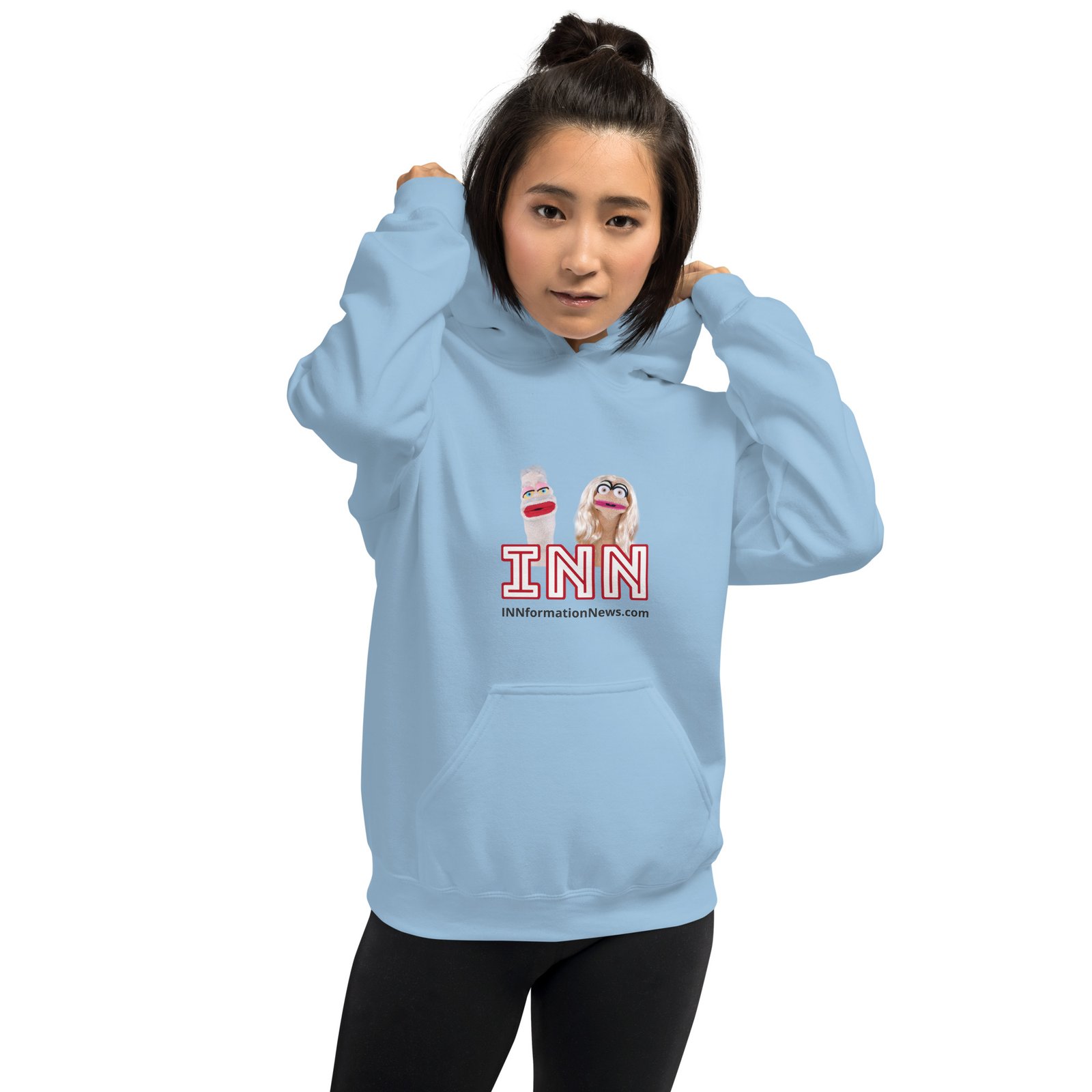 INN 'Brian & Sandy - WHITE Logo' Unisex Hoodie - Image 5