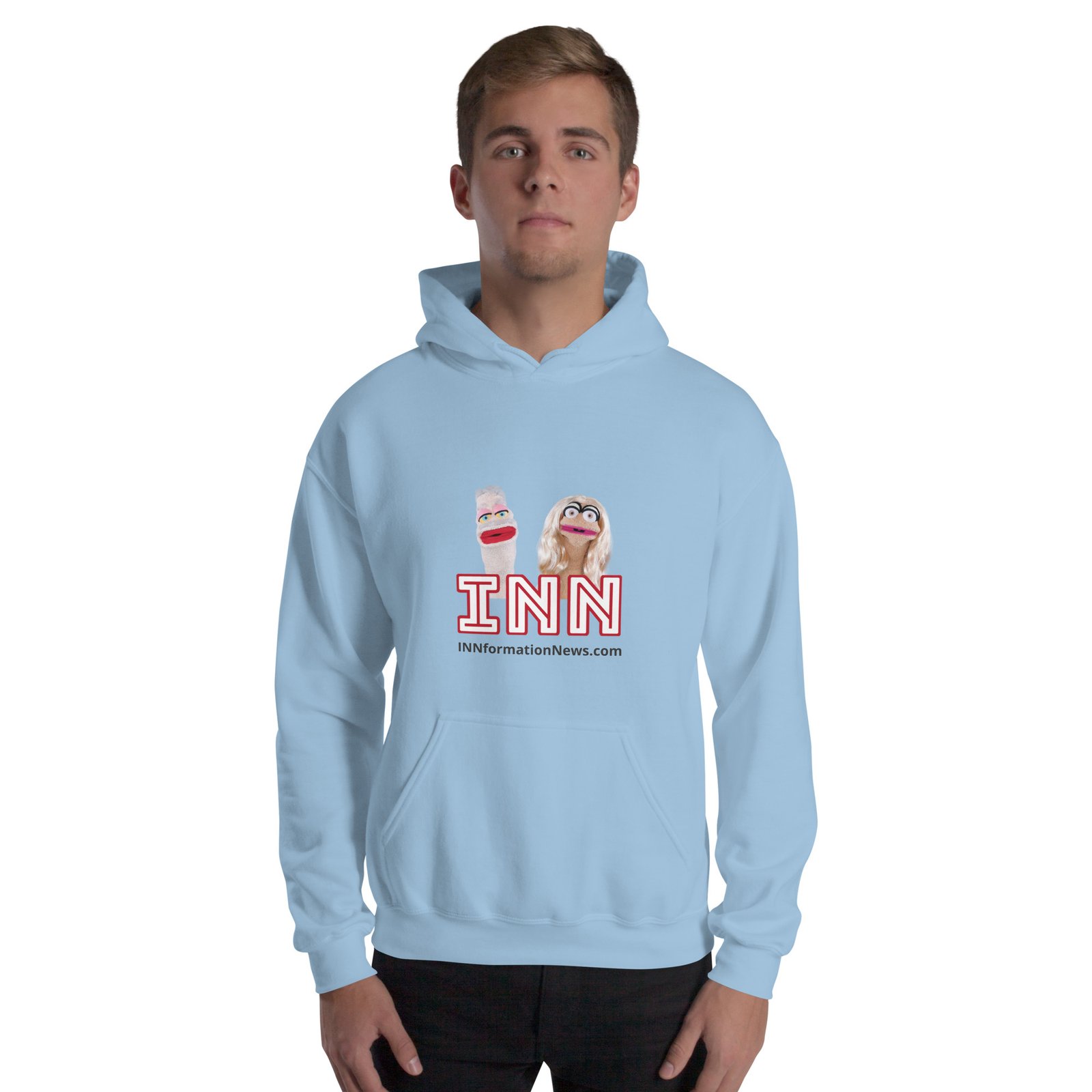 INN 'Brian & Sandy - WHITE Logo' Unisex Hoodie - Image 6