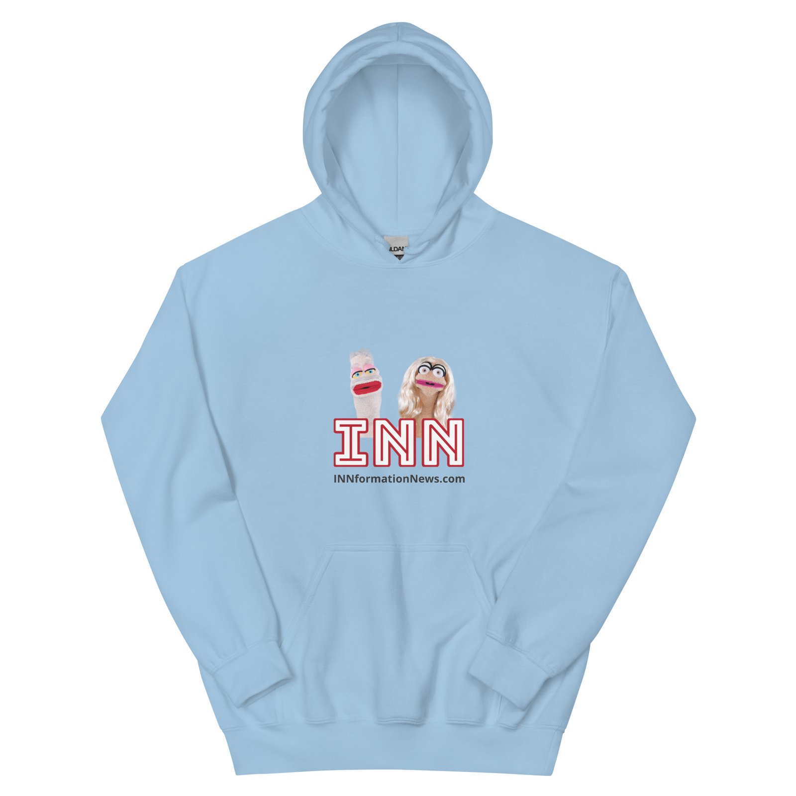 INN 'Brian & Sandy - WHITE Logo' Unisex Hoodie - Image 7