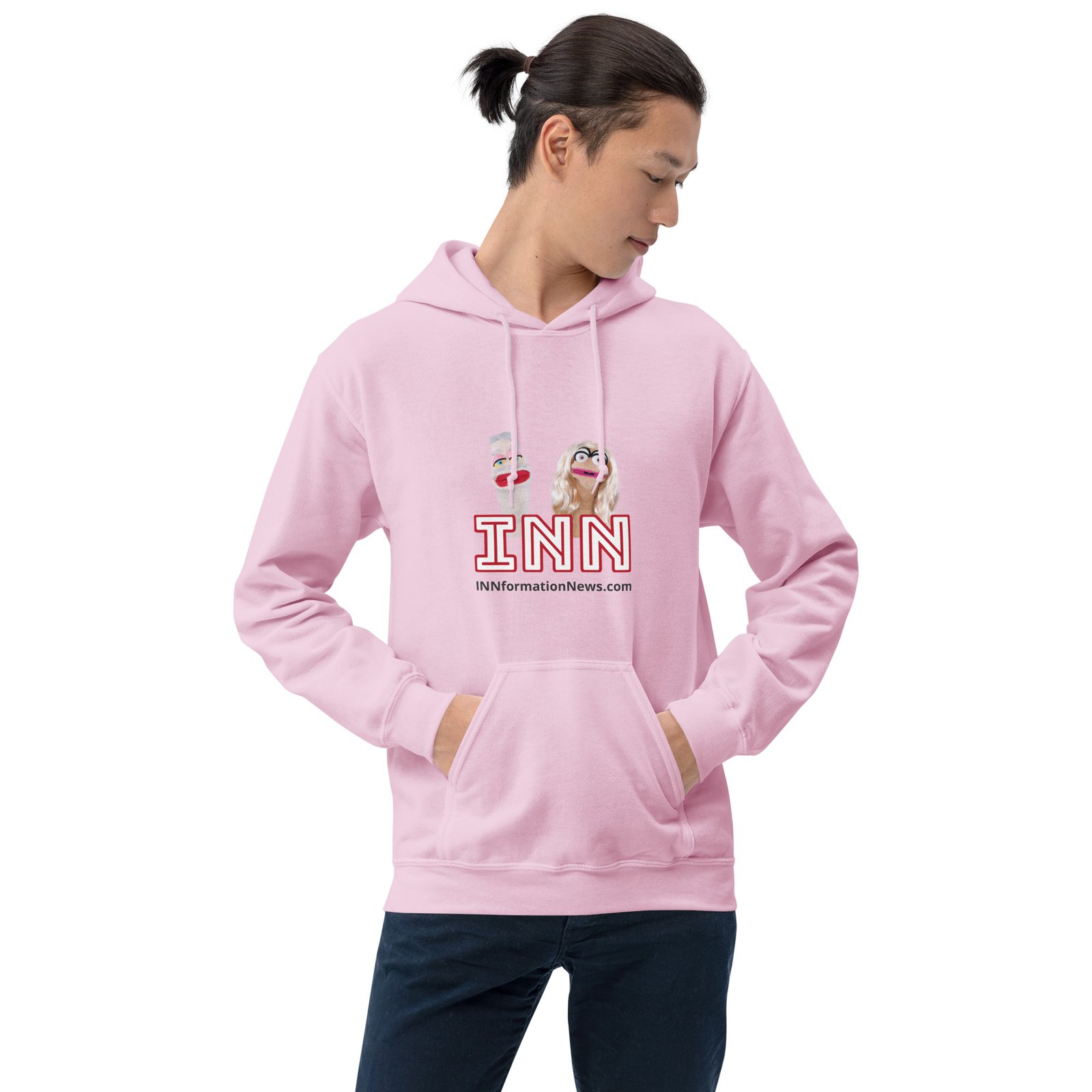 INN 'Brian & Sandy - WHITE Logo' Unisex Hoodie - Image 9