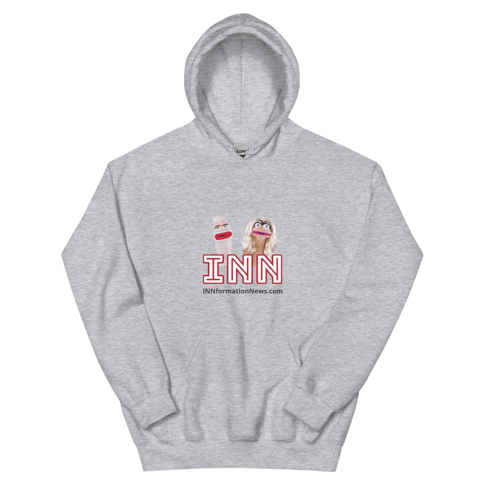 INN 'Brian & Sandy - WHITE Logo' Unisex Hoodie - Image 4