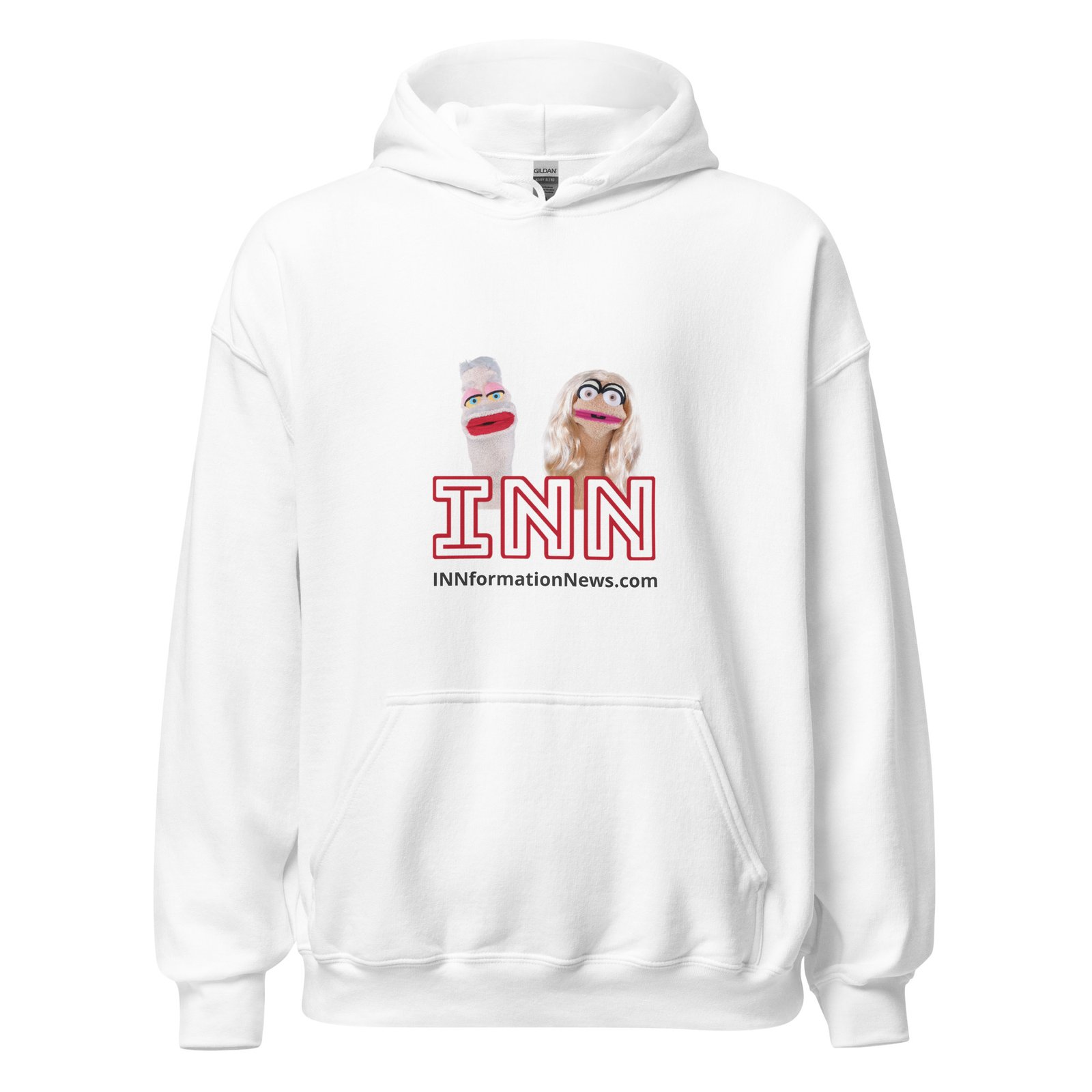 INN 'Brian & Sandy - WHITE Logo' Unisex Hoodie - Image 20